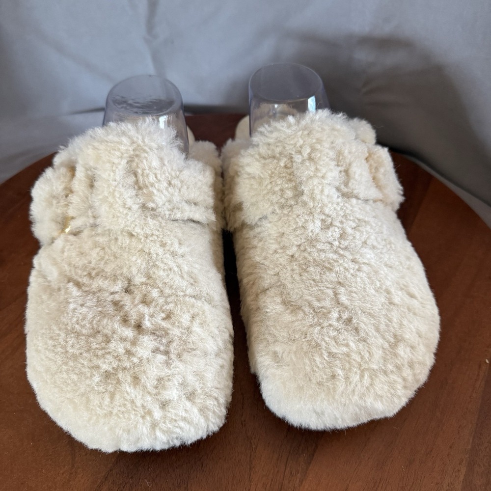 Birkenstock BOSTON BIG BUCKLE TEDDY Rivet Logo OS Eggshell EU41/M9/W11 Narrow - Picture 5 of 15